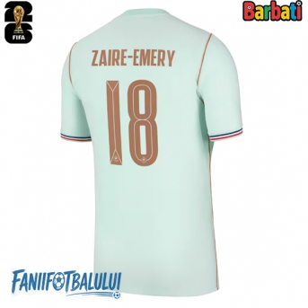 Franța Warren Zaire-Emery #18 Tricou Fotbal Replică Mondial 2026 Barbati Deplasare